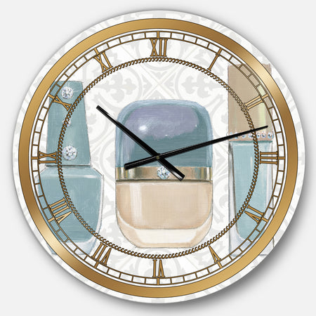 Glam cosmetics Blue accessories - Posh & Luxe Large Wall CLock