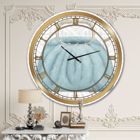 Glam cosmetics Blue Bag - Posh & Luxe Large Wall CLock