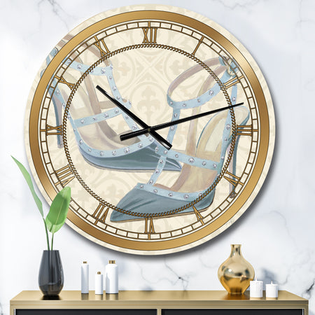 Glam cosmetics Blue Shoes - Glam Oversized Wall CLock