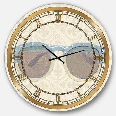 Glam cosmetics Blue Sun Glasses - Posh & Luxe Large Wall CLock