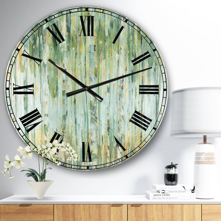 The Gray Barn Jartop 'Golden Birch Forest V - Farmhouse Oversized Metal Clock