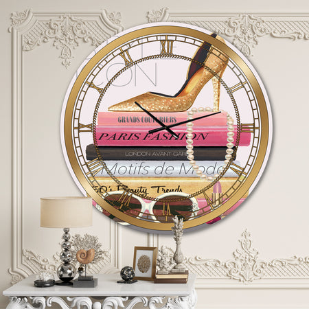 Paris Glamourous Gold Style III - Glam Wall CLock