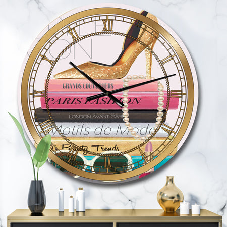 Paris Glamourous Gold Style IV - Glam Large Wall CLock