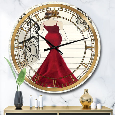 Elegance Glam Paris Diva III - Glam Oversized Wall CLock