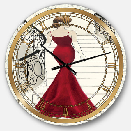 Elegance Glam Paris Diva III - Glam Oversized Wall CLock