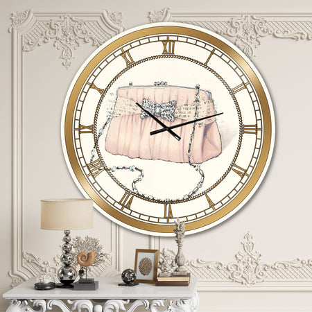 Glamorous Sparkle Purse II - Glam Large Wall CLock