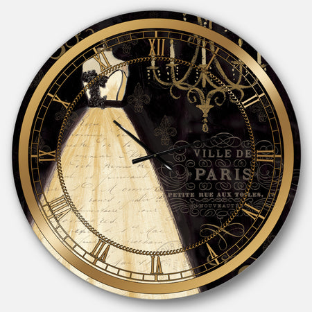 French chandeliers Couture III - Glam Wall CLock