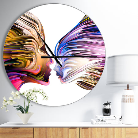 Metaphorical Mind Painting - Large Modern Wall CLock