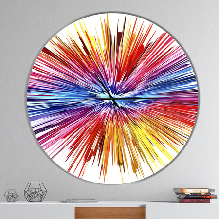 Color Explosion - Oversized Modern Wall CLock