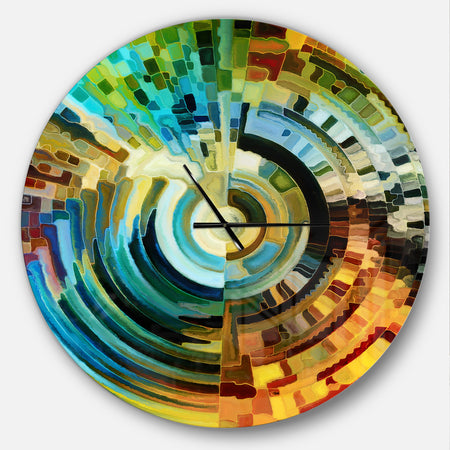 Paths of Stained Glass - Oversized Modern Wall CLock