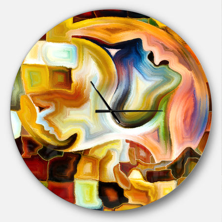 Way of Inner Paint - Oversized Modern Wall CLock