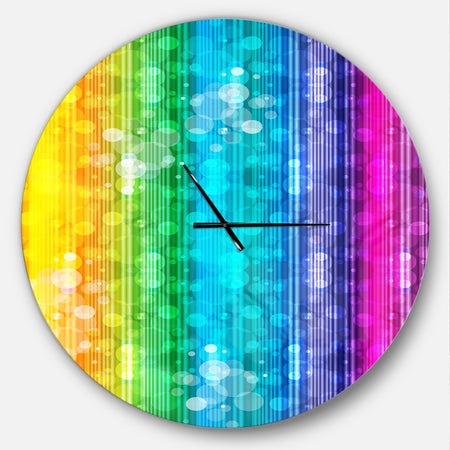 Rainbow Effects Illustration - Oversized Modern Wall CLock