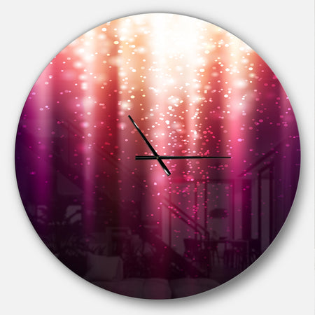 Purple with Magic Light - Oversized Modern Wall CLock