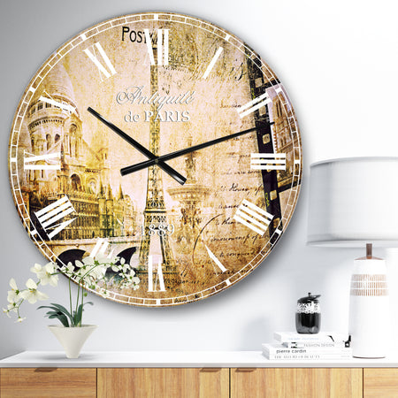 Paris Memories - Vintage Large Wall CLock