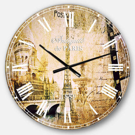 Paris Memories - Vintage Large Wall CLock