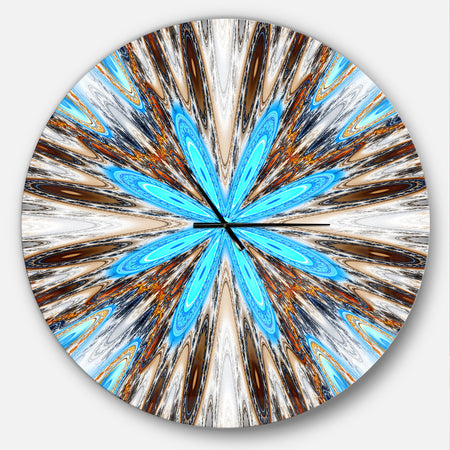 Flowers with Radiating Rays - Oversized Modern Wall CLock