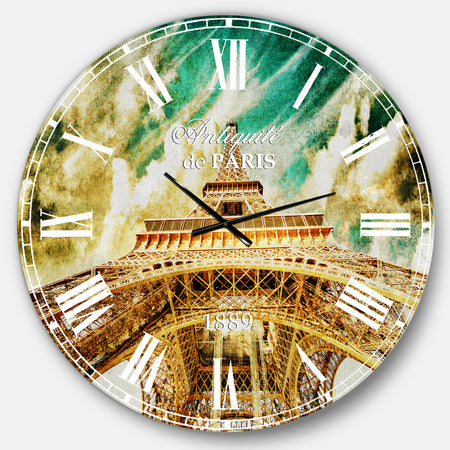 Paris Eiffel TowerUnder Blue Sky - Photography Wall CLock
