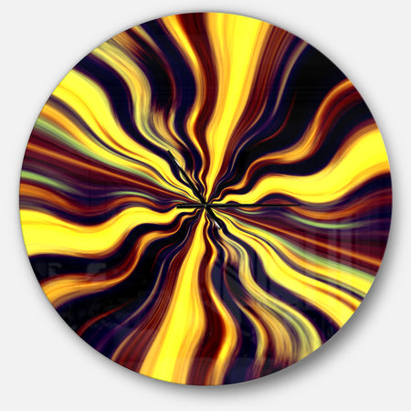 Yellow Purple Black Fantasy - Oversized Modern Wall CLock
