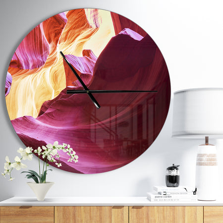 Purple in Antelope Canyon - Oversized Modern Wall CLock
