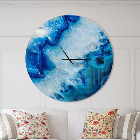 Geode Slice Macro - Oversized Modern Wall CLock
