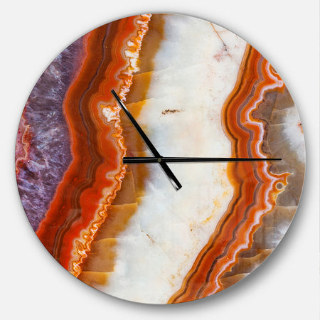 Colorful Stone Stripes - Oversized Modern Wall CLock