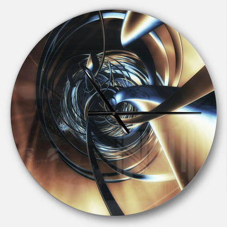 Fractal 3D Tangled Center - Oversized Modern Wall CLock