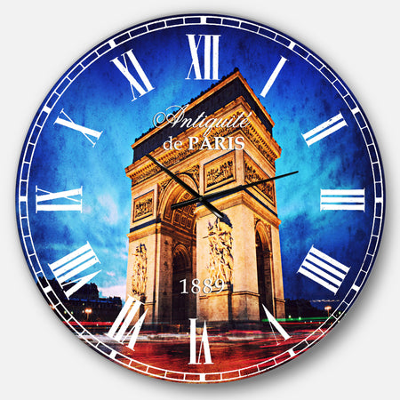 Arch of Triumph in Paris - Landscape Photo Large Wall CLock