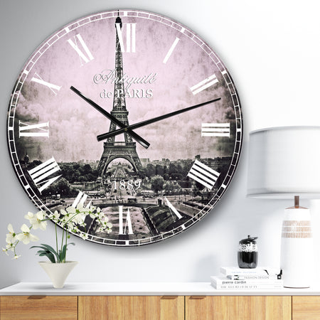 Vintage View of Paris France - Vintage Wall CLock