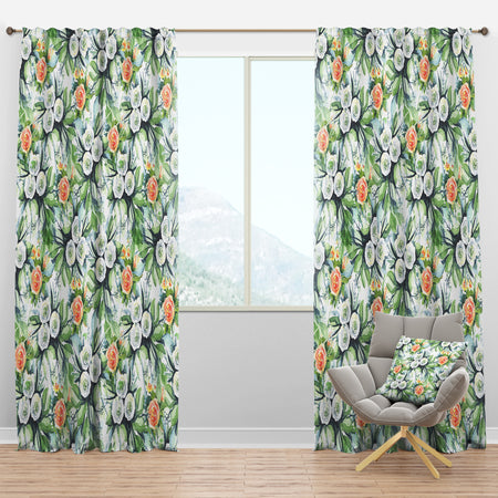 Seamless Pattern with Flowers - Floral Curtain Panels