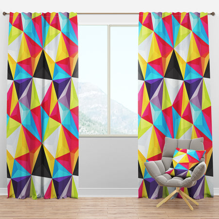 Bright Triangle - Modern Curtain Panels