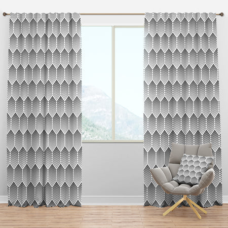 Halftone Pattern - Modern Curtain Panels