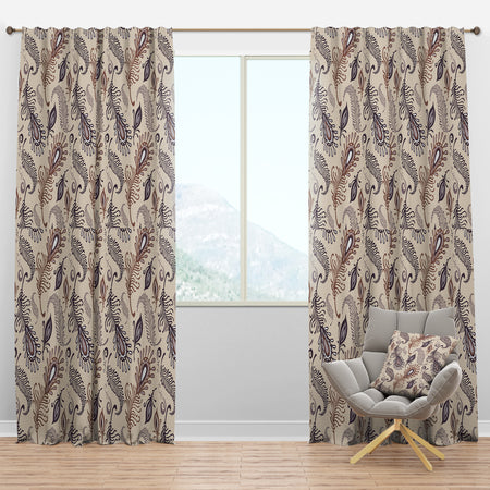 Various Feather Pattern - Southwestern Curtain Panels