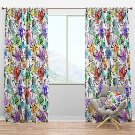 Modern Seashells Pattern - Nautical & Coastal Curtain Panels