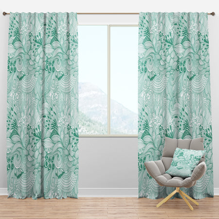 Pattern Abstract with Colorful Ornament - Modern & Contemporary Curtain Panels