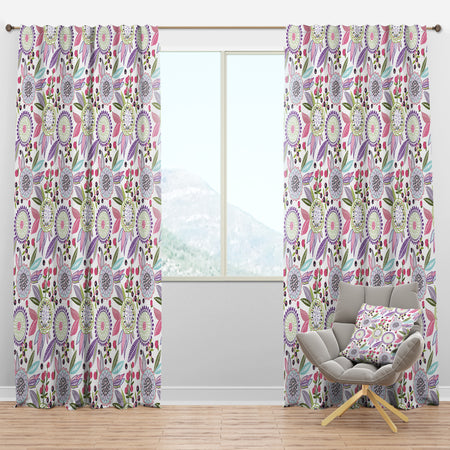 Colorful Floral Pattern - Modern & Contemporary Curtain Panels