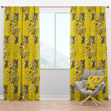 Abstract Illustration Texture - Modern & Contemporary Curtain Panels