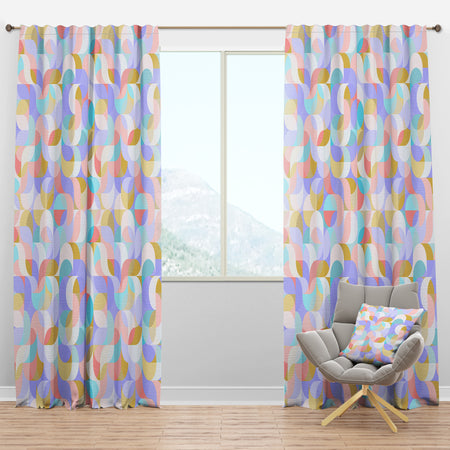Drop-Shaped Twists & Pattern of Undulating Geometric Forms - Modern Curtain Panels