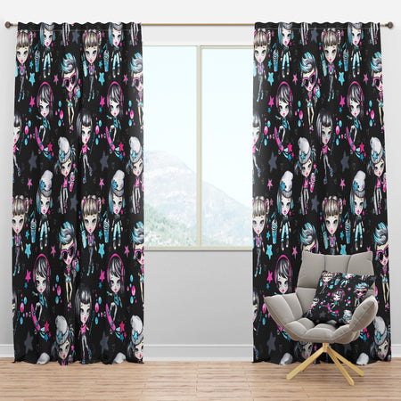 Fashion Teenagers Glamorous & Sport Girls - Modern Curtain Panels
