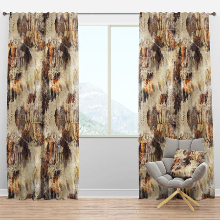 Leaves and Spots Pattern - Modern & Contemporary Curtain Panels