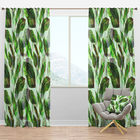 Leaves Pattern - Modern & Contemporary Curtain Panels