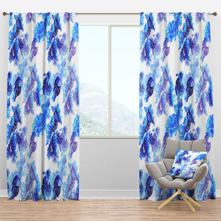 Abstract Leaves Pattern - Tropical Curtain Panels