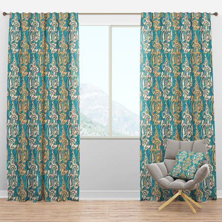 Arabesque Pattern - Oriental Curtain Panels