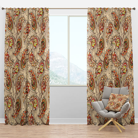 Autumn Pattern - Bohemian & Eclectic Curtain Panels