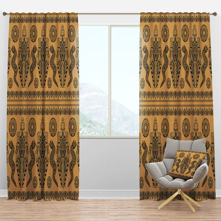 Ethnic African Decorative Pattern - Tropical Curtain Panels