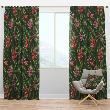 Floral Pattern - Tropical Curtain Panels