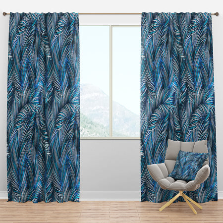 Tropical Palm Leaves - tropical Curtain Panels
