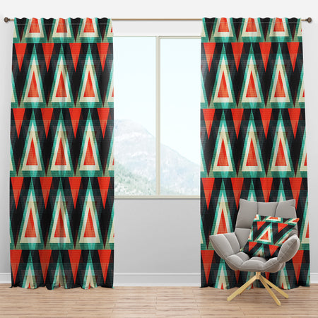 Colored Polygons - Bohemian & Eclectic Curtain Panels
