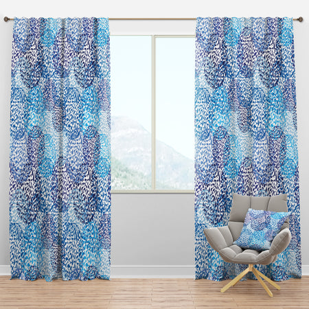 Sea Motif Pattern - Nautical & Coastal Curtain Panels