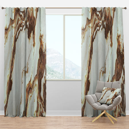 Natural Onyx Texture - Mid-Century Modern Curtain Panels