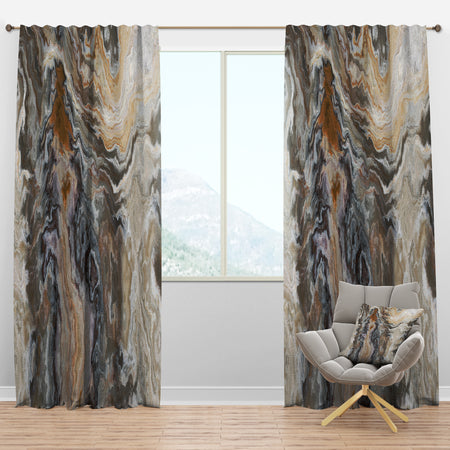 Onyx detail Composition - Mid-Century Modern Curtain Panels